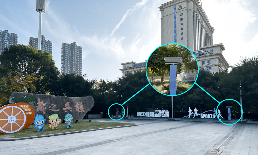 臺州黃巖西江公園的智慧廣場舞系統